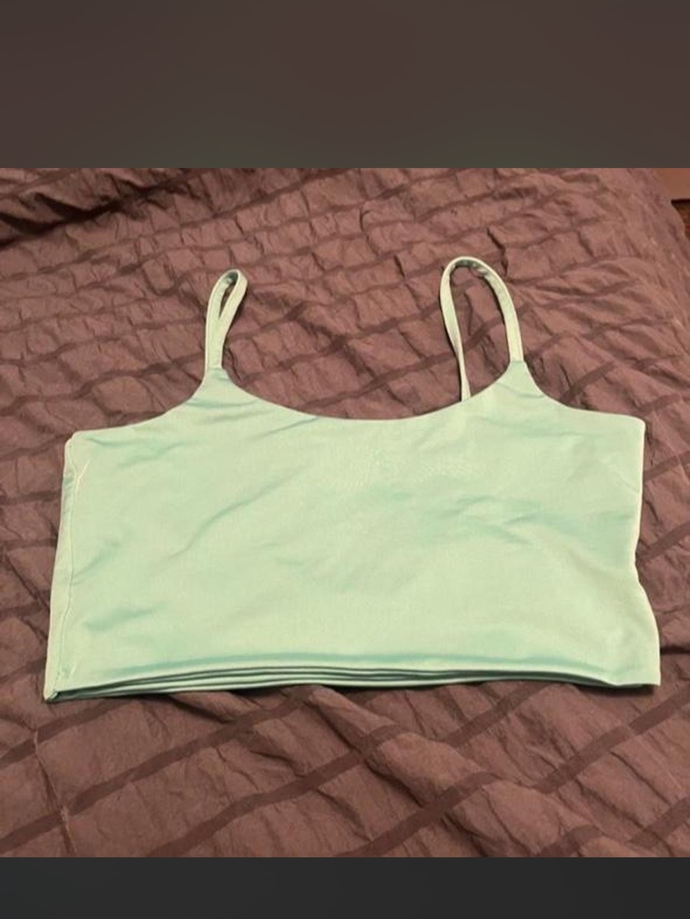 Bluish-green crop top, size S